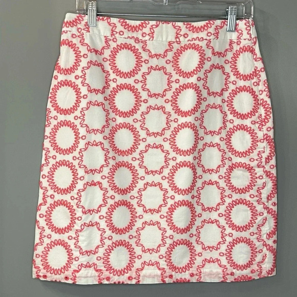 Banana Republic Milly Collection Embroidered Skirt Size 8 - Picture 2 of 6